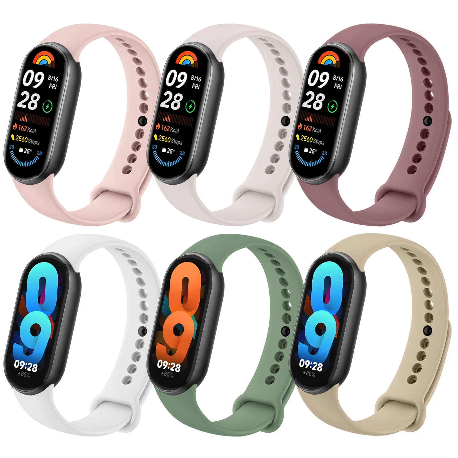 Per Xiaomi Mi Band 10 9 8 cinturino cinturino cinturino sportivo in silicone morbido cinturino in gomma per Xiaomi Miband 8 9 accessori NFC