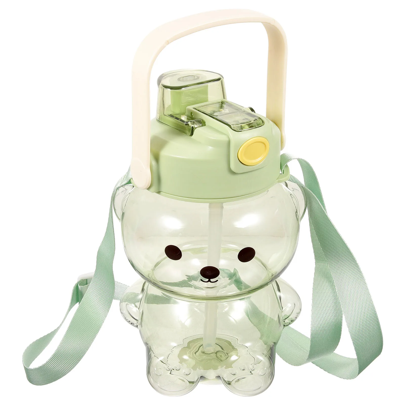 

Portable Water Bottle Large Capacity Leak Proof Straw Bottle for Sports Travel Office Use Refillable Juice Container Kids Light