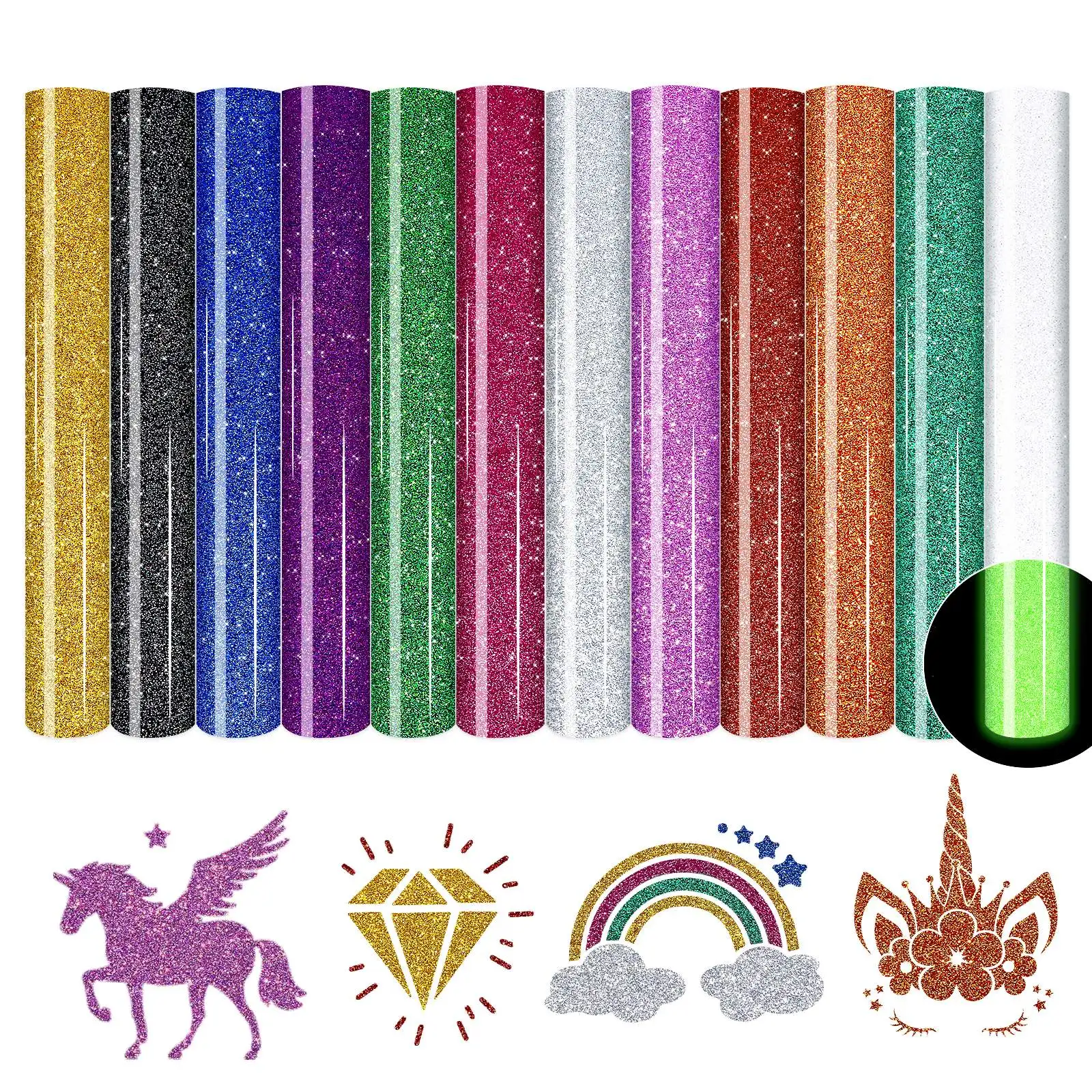 Glitter Htv Vinyl -… - image