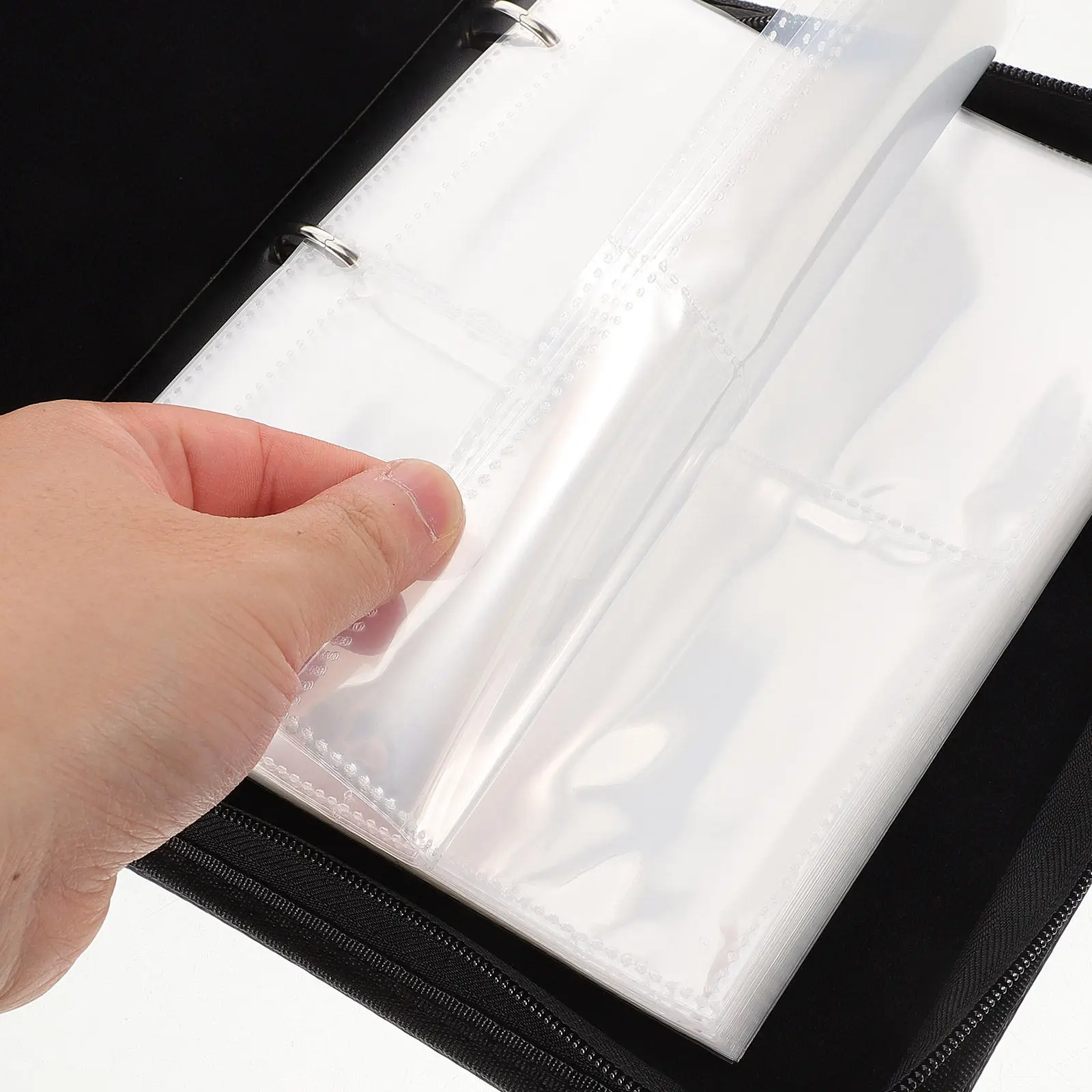 

Card Binder Album Multiple Pockets Zippered Closure For Trading Sports Cards Organizer Durable Pu Material Compact Size