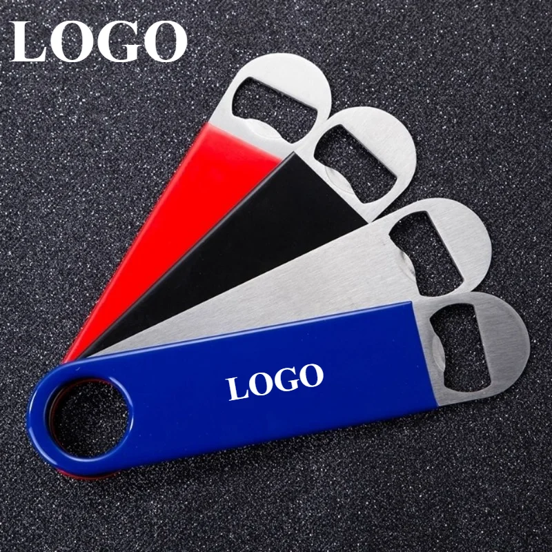 Custom Print Logo Stainless Steel Bottle Opener Personalize Beer Starter Gift for Friends Families Lovers Bartender\'s Tool Set