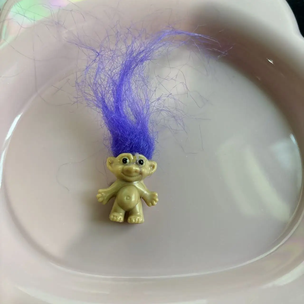 5/10 Uds Mini Trolls muñecos Anime figura de acción pelo colorido colección de modelos de miembros de la familia juguetes para n view 4