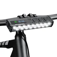 Luz de bicicleta 10000mAh 8 luces LED para bicicleta linterna LED frontal recargable 10000LM faro con banco de energía accesorios para bicicleta
