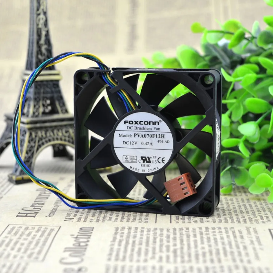 AA+ for Foxconn FOXCONN PVA070F12H 12V 0.42A 7CM 7020 4-Wire PWM CPU Fan