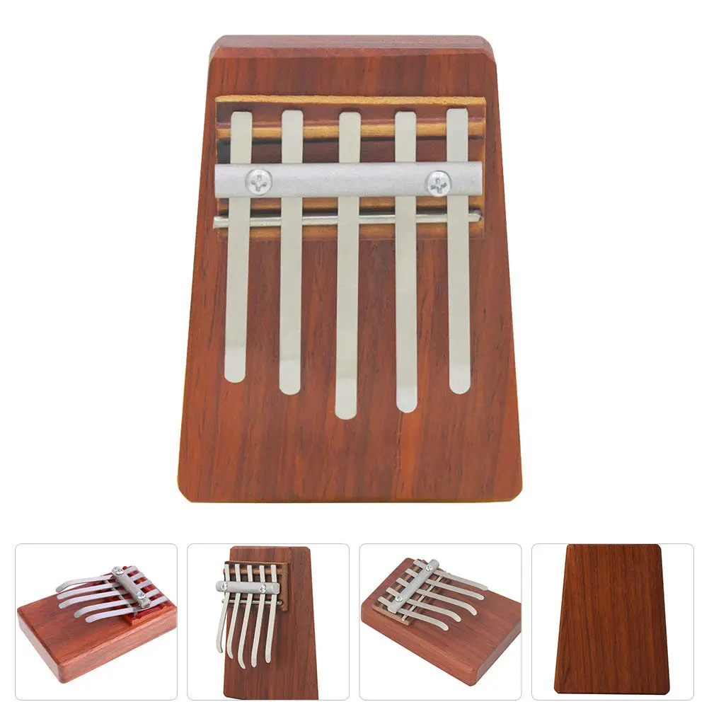 

1Pcs Professional Thumb Piano Kalimba 5-Tone Mini Kalimba Piano with Accurate Tone Premium Wood Aluminum Construction Portable