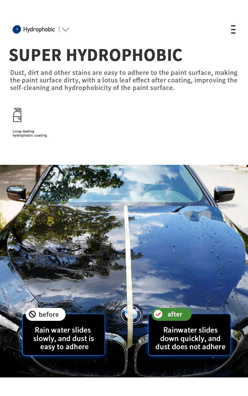 300ML Car Ceramic Coating Wax Liquid Glass Auto Body Polish Paint Hydrophobic Shine Long Lasting Protection Car Products