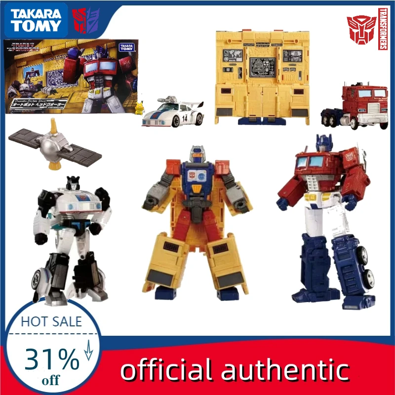 Spot Transformers versión japonesa Autobot sede conjunto personajes de Anime figuras modelo juguetes promoción colección de regalos