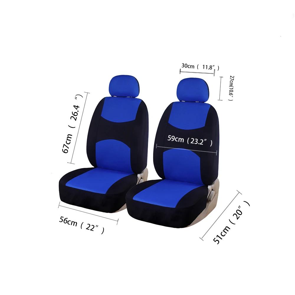 AUTO HIGH Universal Auto Seat Covers For Car Truck SUV Van 2 Seater Front Protector Front Pair Polyester