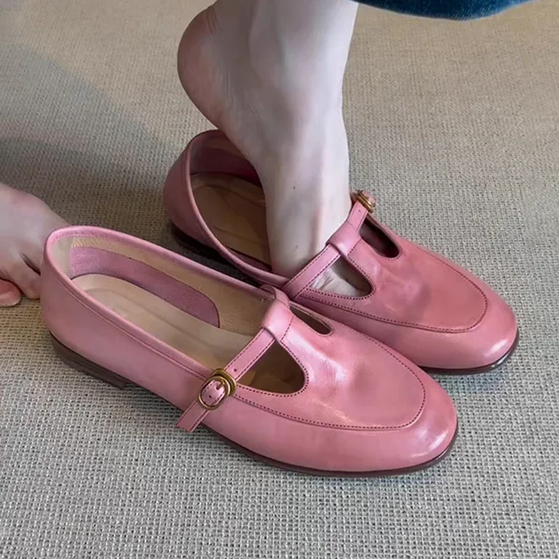 

Women's Flats Loafers Shoes Casual Sneakers Shallow Mary Jane Shoes 2025 Summer New Sandals Walking Leather Zapatillas De Mujer