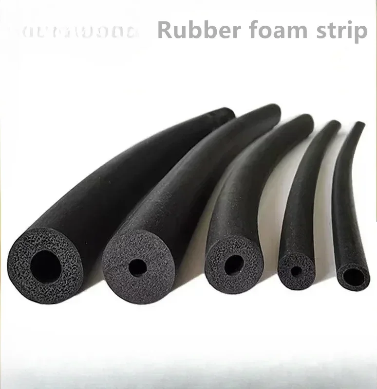 EPDM Foam Epdm Hose O Type Length 1M to 3M Neoprene Customized Plastic  Foam Black Soft Round Heat Insulation Tube Sleeving