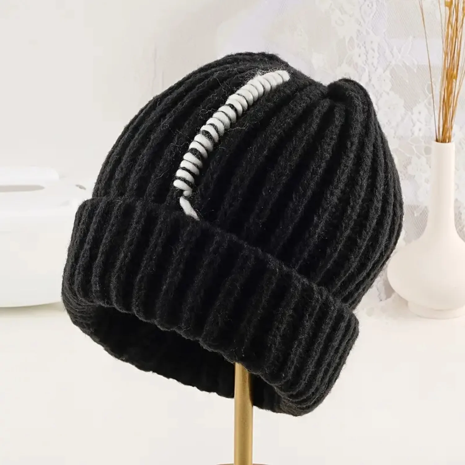 الشتاء الرجال والنساء قبعات صوف الدافئة سدادات حماية الأذن قبعات موضة قبعة صوفية محبوك قبعة التطريز قبعة صوفية قبعة الهيب هوب