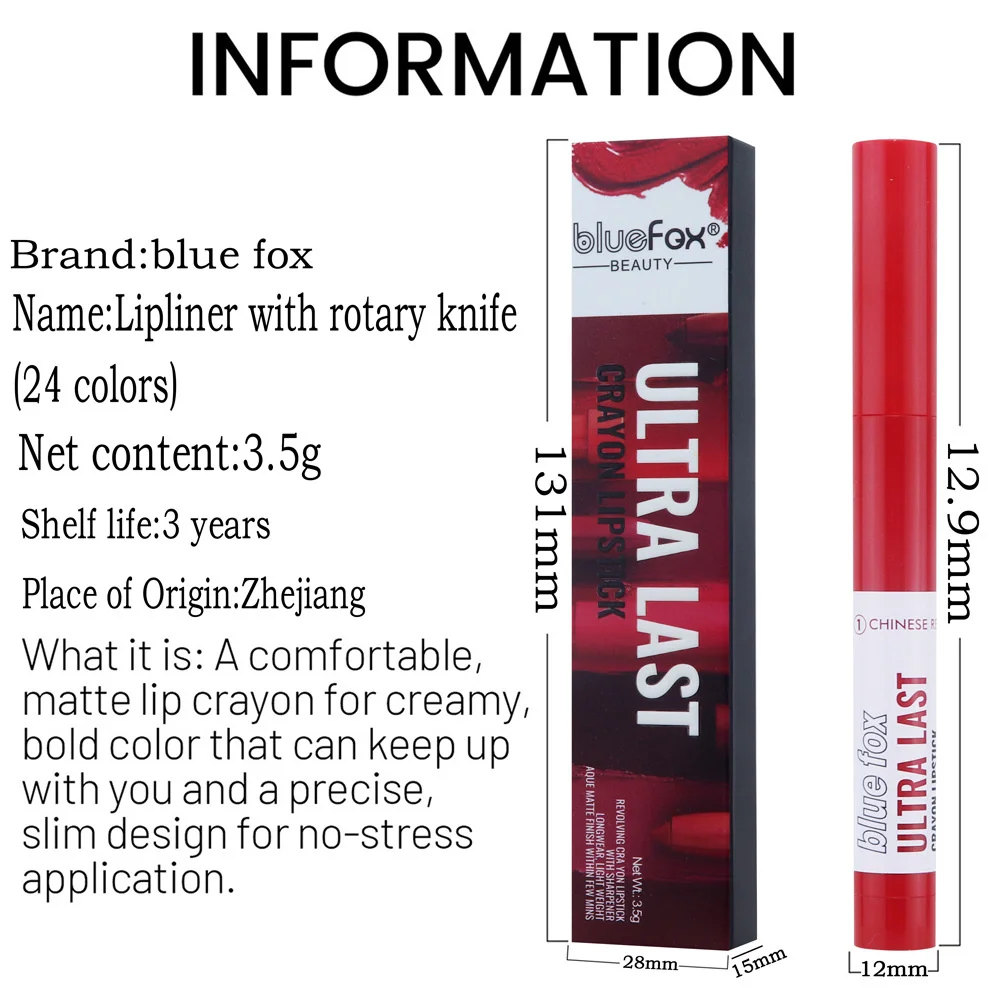 Stylo de contour de rouge à lèvres avec Jules Liner, pointe fine, beauté essentielle, best-seller, 1 à 4 pièces, 3.5g