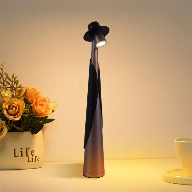 LLCS-Portable Rechargeable Table Lamp Living Room And Dining Room Table Lamp Multi-Function Table Lamp Gold