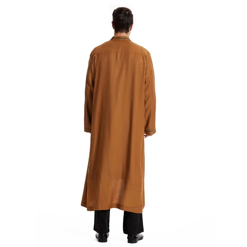 Middle Eastern Arabian Mens Plus Size Fashion Loose Robe Exterior Coat