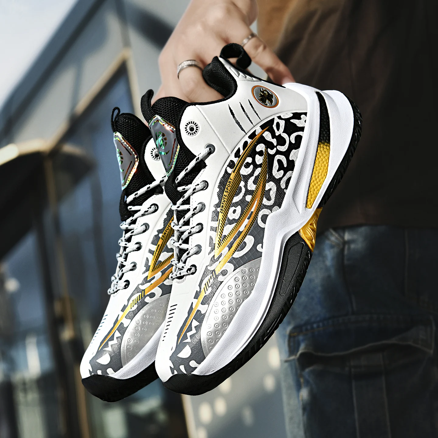 

New Autumn Men'S And Women'S Sports Shoes Breathable And Comfortable Basketball Shoes Ultra Light Shock-Absorbing Running Shoes