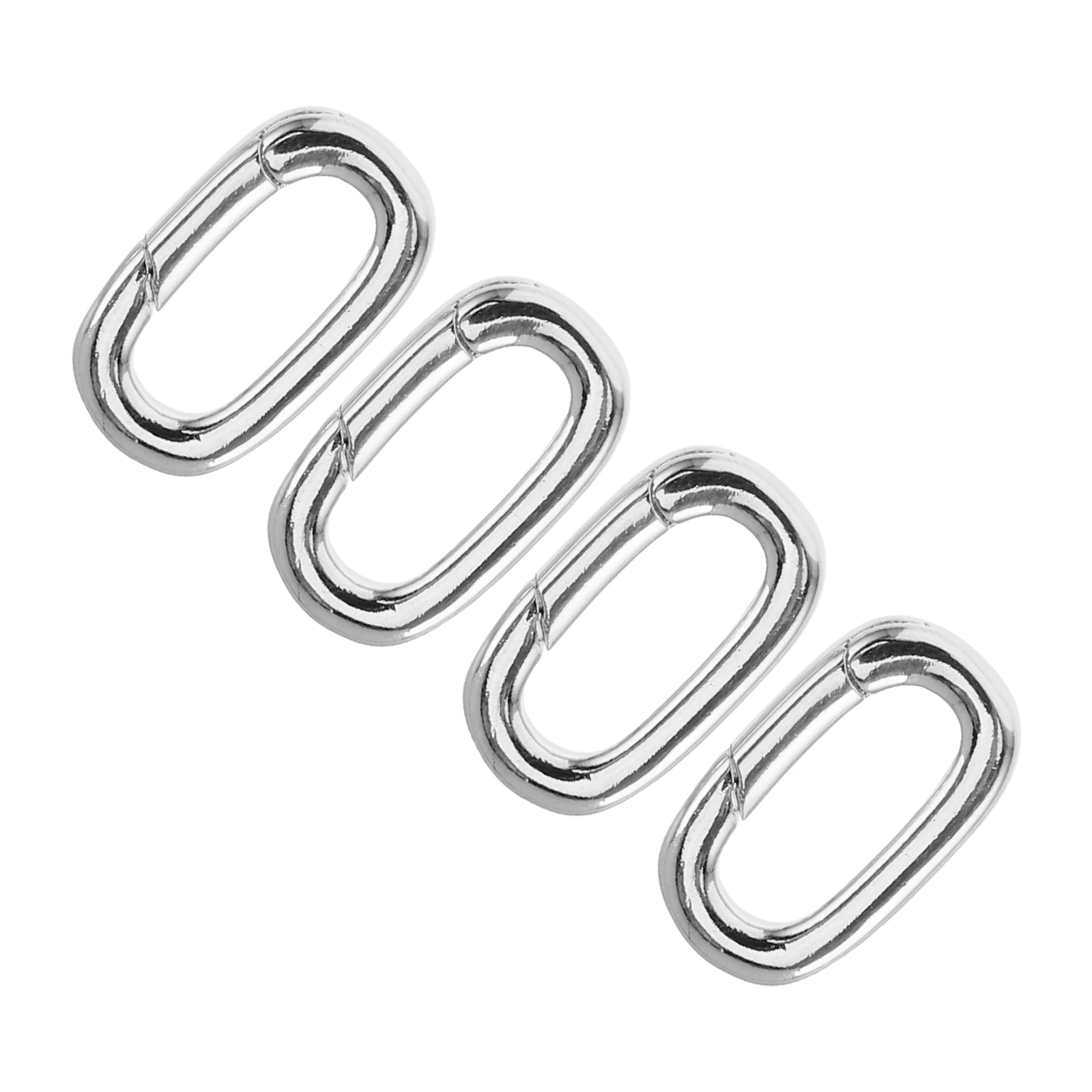 

4Pcs Necklace Bracelet Connector Clasp Oval Shaped DIY Jewelry Making Carabiner Closure Craft Supply Components