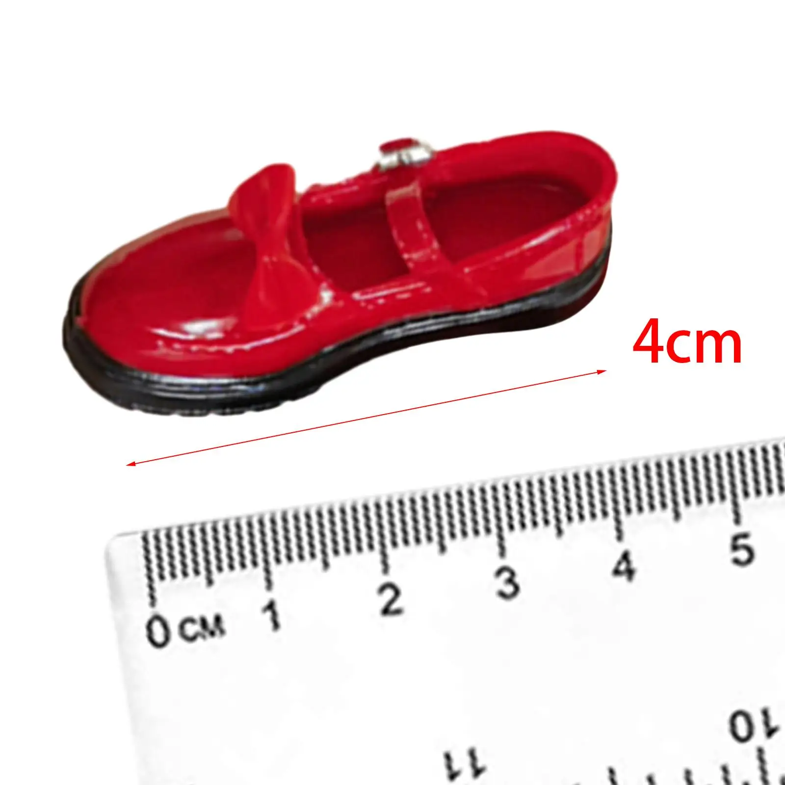 4cm Length Shoes with Bow Knot BJD Flat Bottomed Shoes Female Figures Shoes for