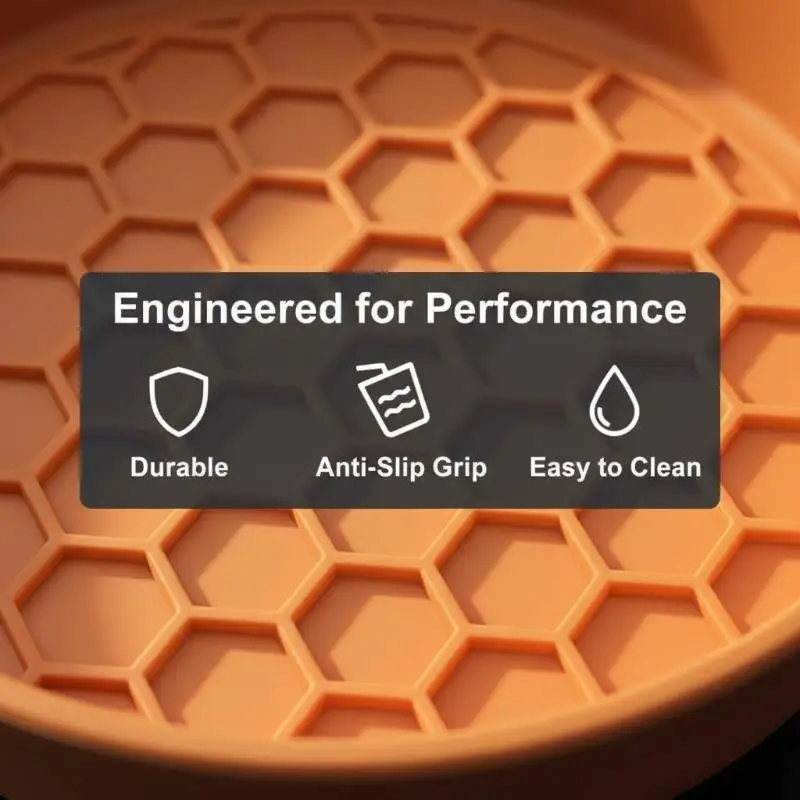 2 Silicone Car Coasters - Non-slip, High Temperature Resistant, Durable