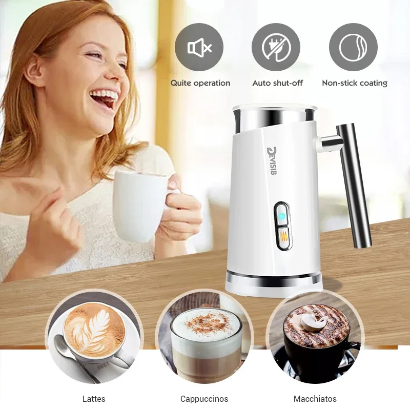DEVSIB 3-in-1 Electric Milk Frother 300ml Automatic Warm & Cold Foam Maker for Coffee Latte Cappuccino Macchiato Hot Chocolate image 5
