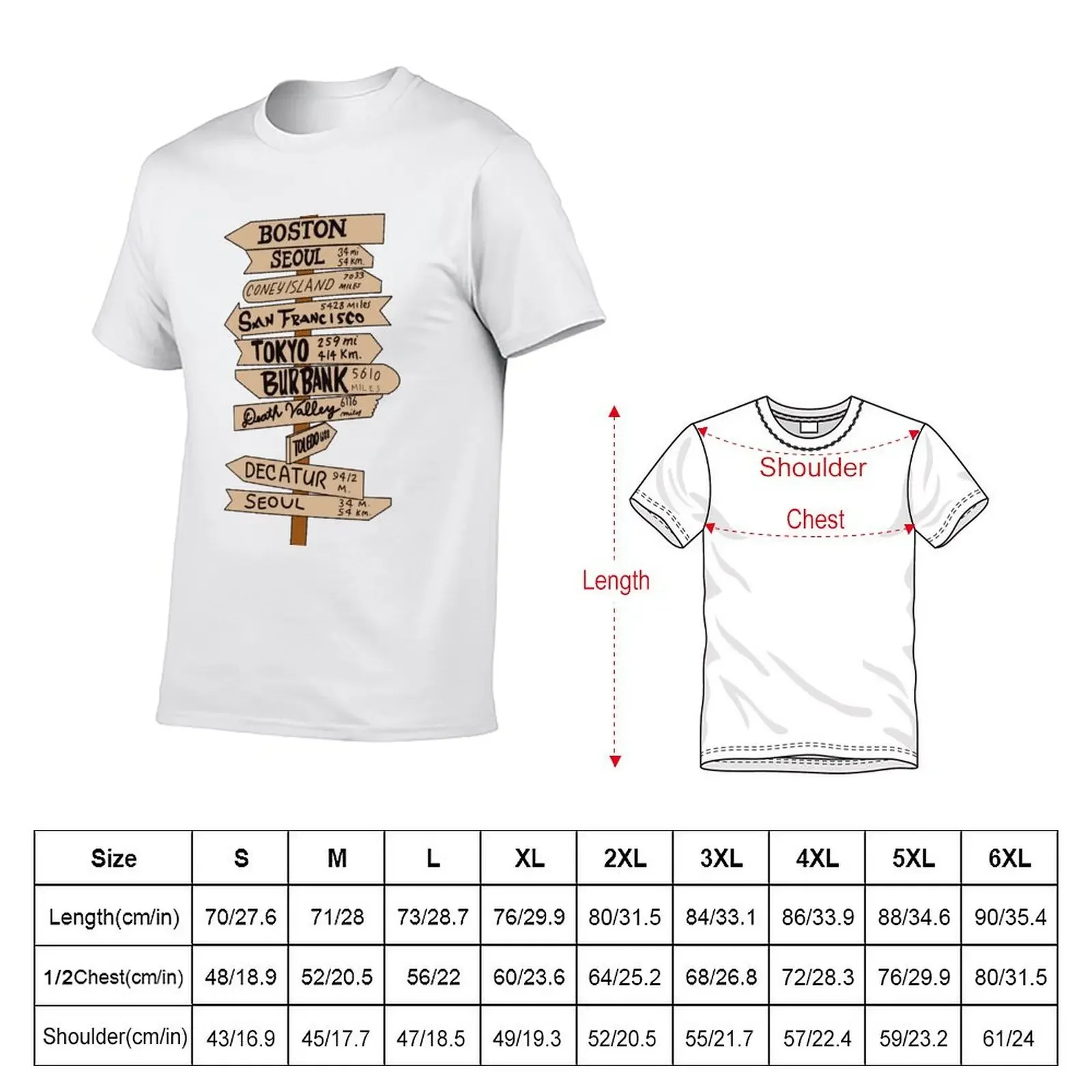 Mash Location Signpost T-shirt hippie clothes quick-drying tops summer top mens graphic t-shirts anime