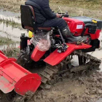 25HP 35HP 50HP risaia e trattore agricolo a terra asciutta con caricatore frontale Mini trattore cingolato trattori agricoli motocoltivatore