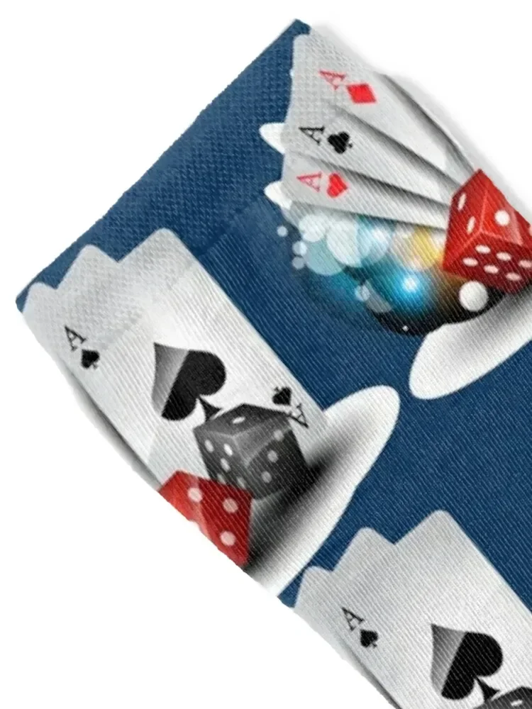 Playing cards Socks moving stockings new year Antiskid soccer football Socks Men Women's