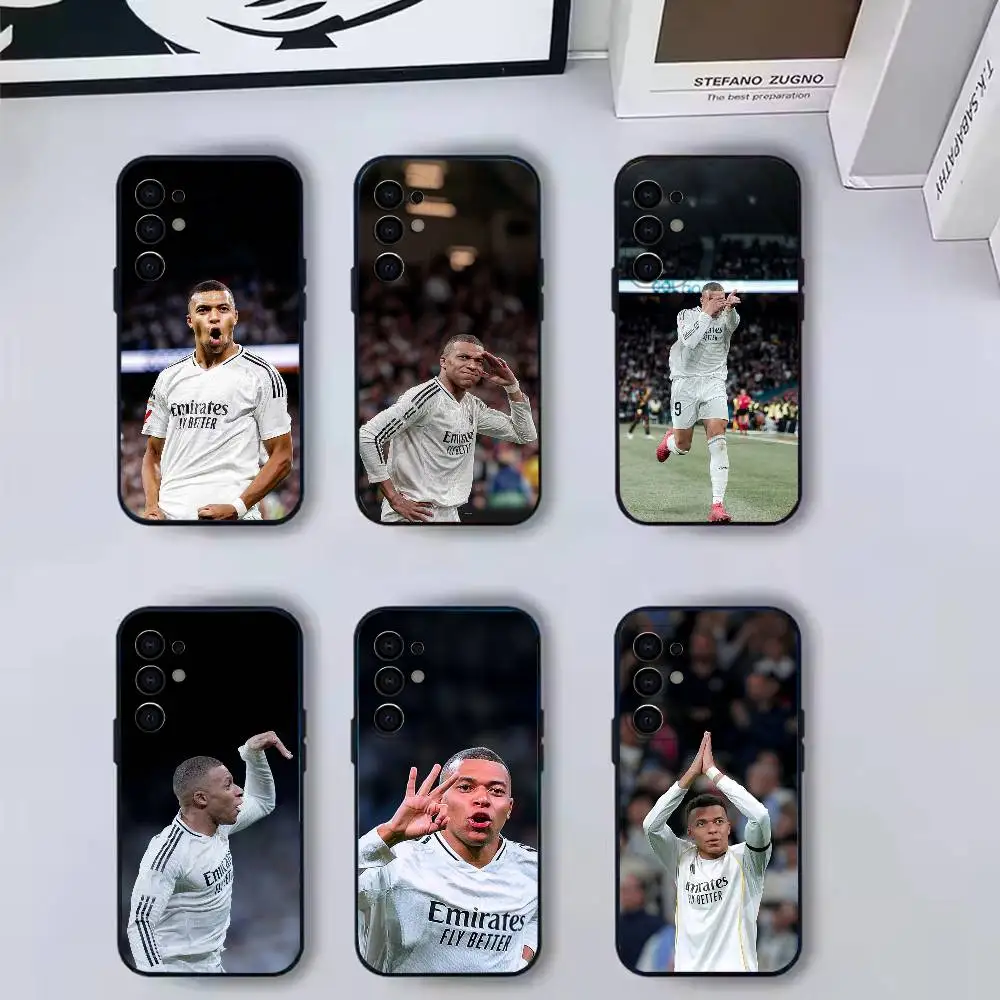 M-Mbappé in action   Phone Case For Samsung S 25,24,23,22,30,21,10,9,Ultra,Plus,Lite,FE,4,5 G Soft Black Case
