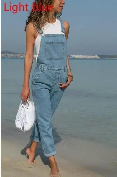 

VOLALO Women's Jeans Jumpsuit Long Pants Fashion Sexy Female Pants Overalls Jumpsuit High Street High Waist Elastic Force P