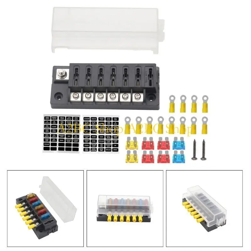 

A2BC 6 Way 32V 100A Auto Car Power Distribution Blade Fuses Holder Box Block Panel