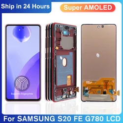 Super AMOLED For Samsung Galaxy S20 Lite S20 Fan Edition LCD Display Digitizer Assembly For S20 FE SM-G780F Screen Replacement