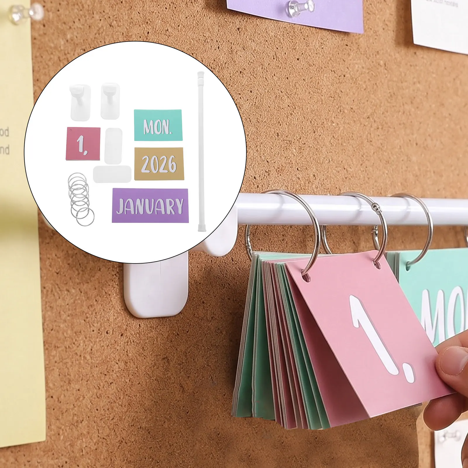 set-di-calendario-da-parete-per-aula-con-design-arcobaleno-boho-tabella-giornaliera-a-fogli-mobili-da-appendere-per-l'organizzazione-degli-insegnanti-36x24-pollici