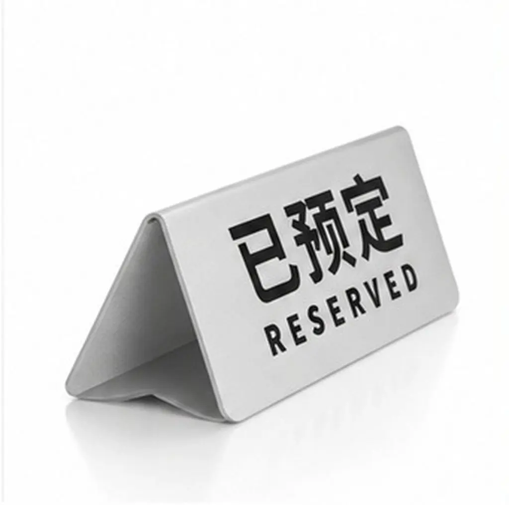 Acrylic Reserved Table Sign – Modern Sleek Reusable Tent for Restaurant, Wedding & Banquet Seating