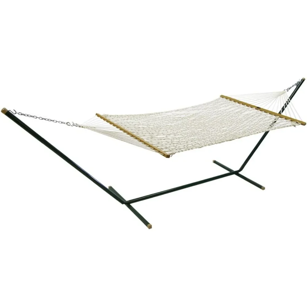 

Two Point Individual Rope Hammock and Stand Combo,Off-white