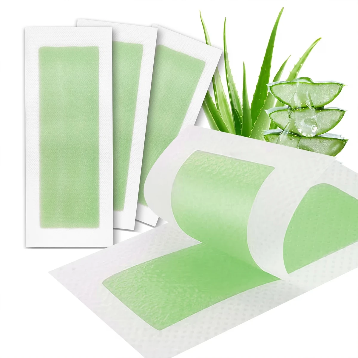 60/20 Pieces of Aloe Vera Lip Hair Removal Wax Strips, Quick and Painless Hair Removal Strips, Create Smooth Skin Suitable for Underarms, Lips, Sideburns, and Fingers. Unisex, Highly Recommended Hair Removal Essential Gift.