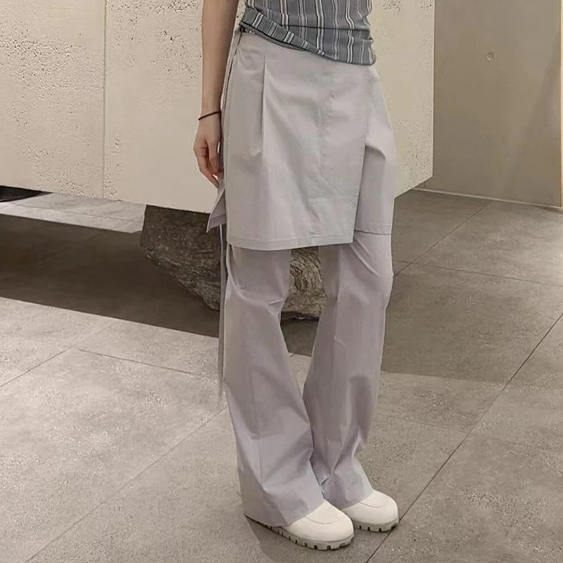 

Women's Multi-Layer Pant Skirt, Fashionable Versatile Pants, High Quality Cotton Wide-Leg Pants, Long Pants, Spring, New, 2025