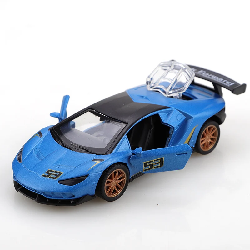 (Corrugated Box) 1/36 Scale, Matte Racing Supercar Style Toy Car, Strong Spring Force, Metal Casting, Boy's Toy, the Best Gift.