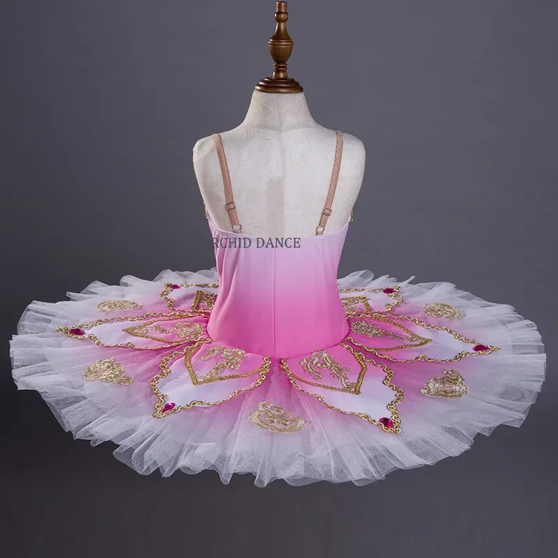 Vendita calda di alta qualità formato personalizzato economico balletto danza performance usura rosa bambini ragazze bambini balletto tutu costume