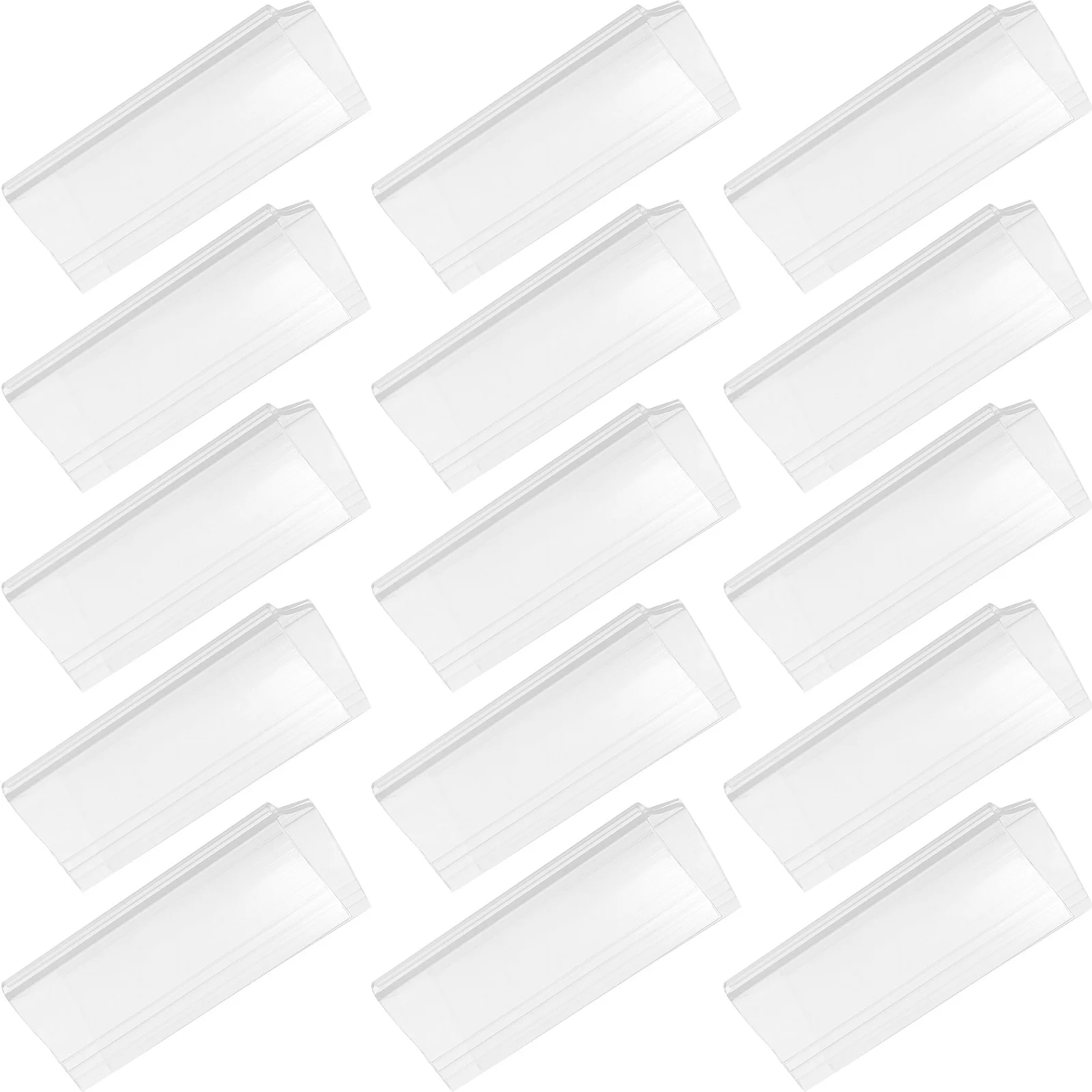 

50Pcs Label Clips Clear Plastic Shelf Sign Holder for Wire Rack Price Tag Display Storage Bins Bookshelf Organization