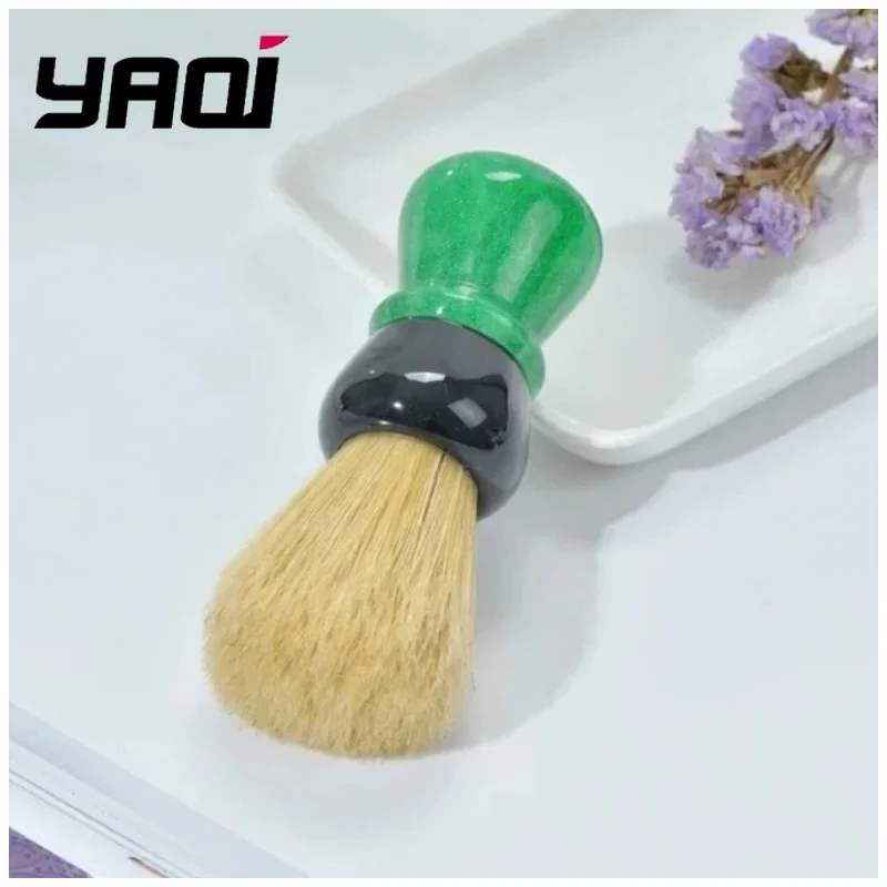 YAQI Shaving Brush Green Viper Handle 24mm Boar Bristle Mens Shaving Men Shaving Products Mens Grooming Tools Best Gift for Men
