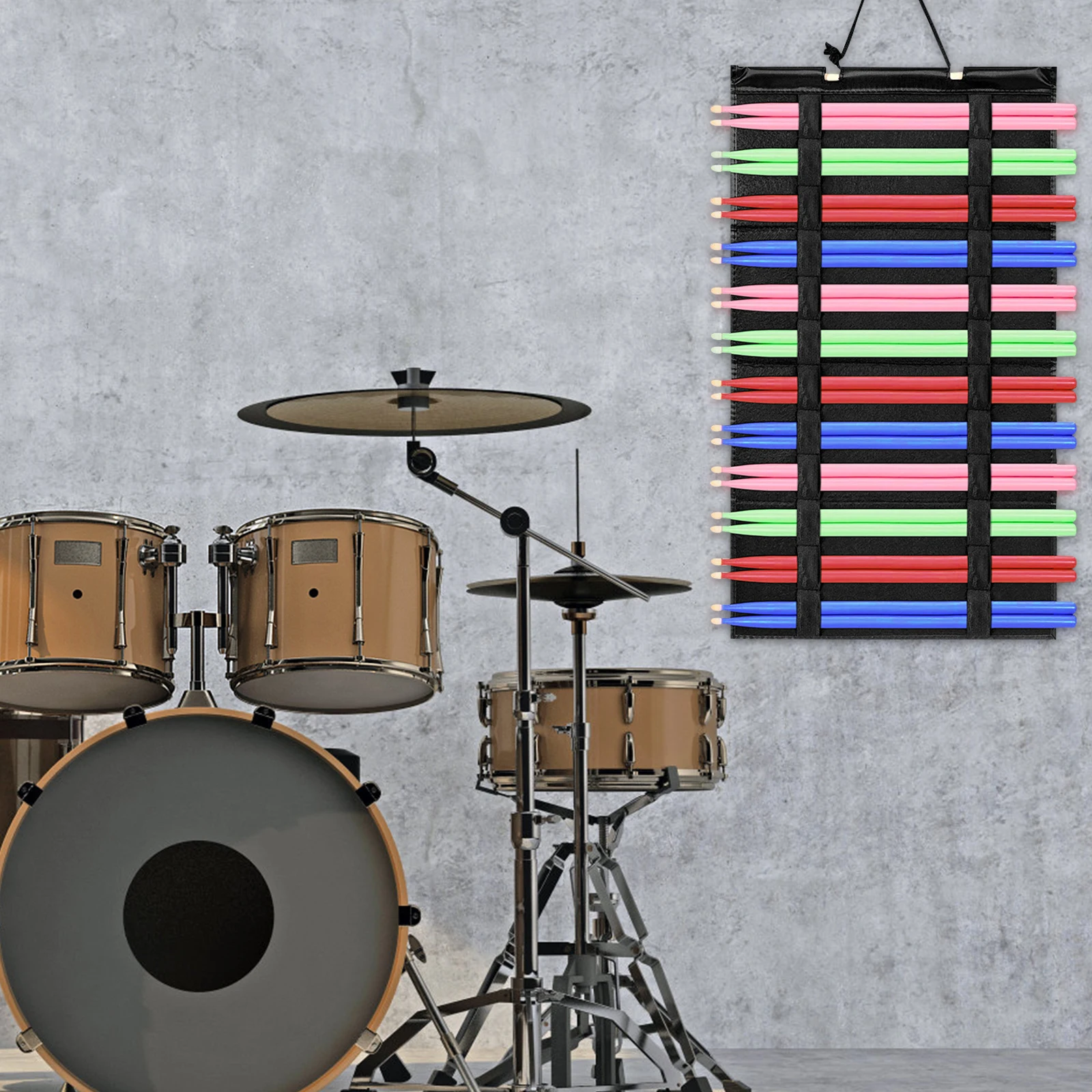

Portable Felt Drumstick Holder Foldable Rack for Drum Sticks Organization and Wall Display Drumstick Wall Mount
