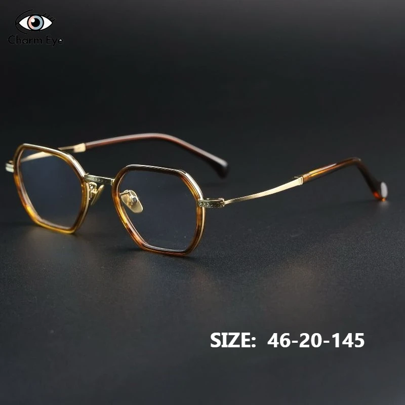 

Fashion Men Women Casual Retro Pure Titanium Eyeglass Frame Japan Full Frame Large Face Myopia Optical Prescription Glasses