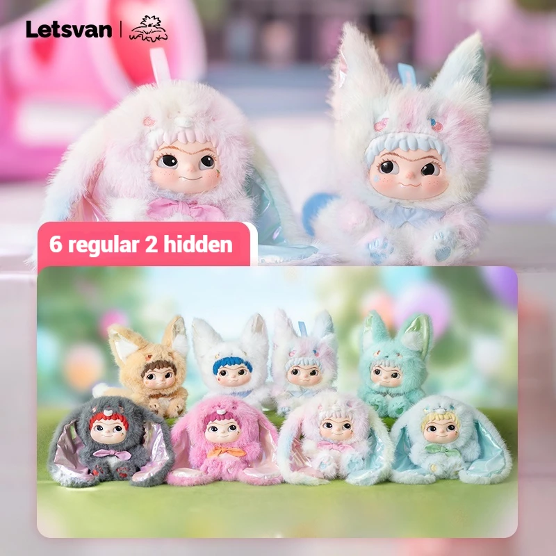 

New Wakuku V2 Bunny & Fox Plush Blind Box Prank Diary Series Cute Vinyl Doll Bag Decoration Pendant Genuine Collectible Toy Gift