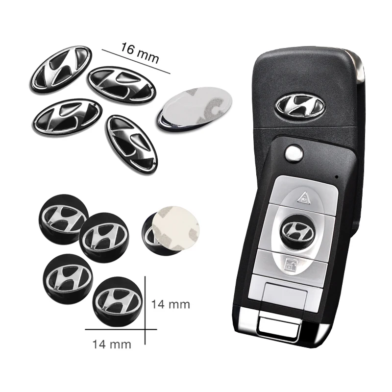 سيارة مفتاح بعيد ملصق الألومنيوم شعار الديكور مائي لشركة هيونداي جينيسيس N-LINE I10 I20 I30 I40 IX20 IX35 جيتز فيلوستر