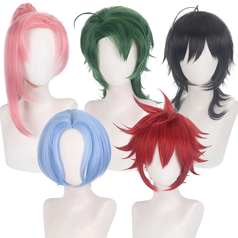 

Synthetic Cosplay Wig with Large Scalp Natural Hairline for SK8 Inspired Ranka Blue Short Anime Costume Party