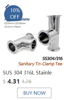 U-förmiges Rücklauf-Bogen-T-Stück, Sanitär-Tri-Clamp aus Edelstahl 304, 19–51 mm Außendurchmesser, 3/4 Zoll – 2 Zoll Zwinge, 3-Wege-Splitter für selbstgebrautes Bier – Detail 7
