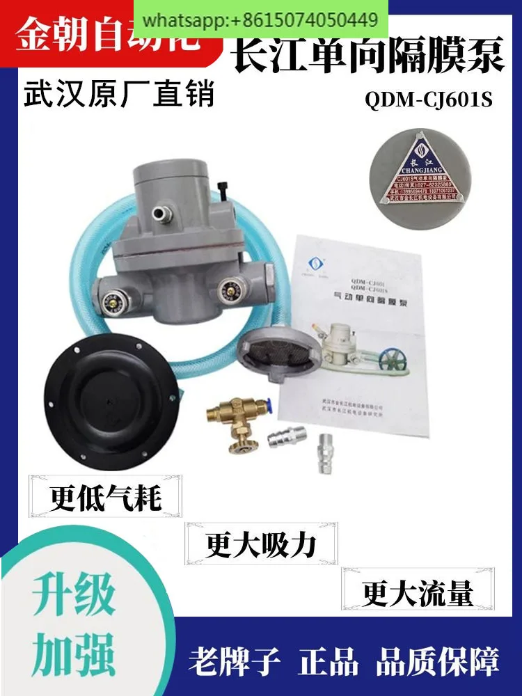 Pneumatic one-way diaphragm pump QDM-CJ601S cardboard machine ink pump Changjiang corrosion-resistant ink pump