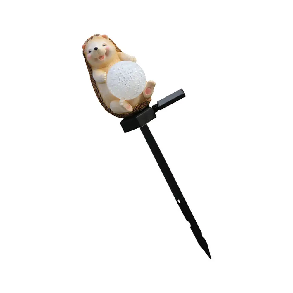 

1Pcs Solar Energy Hedgehog Garden Lamp Creative Resin Ground Light Ornament Yard Decoration Solar Light Adornment for Lawn Party