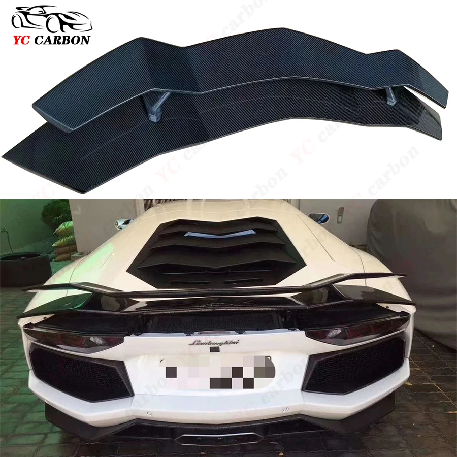 For Lamborghini Aventador LP700 720 V Style Carbon fiber Spoiler Rear Tail fins Duckbill Car Wing Retrofit the rear wing