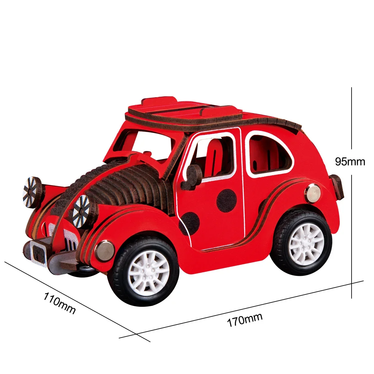 

Inertial pull back car 3d three-dimensional puzzle wooden car model handmade sliding toy car