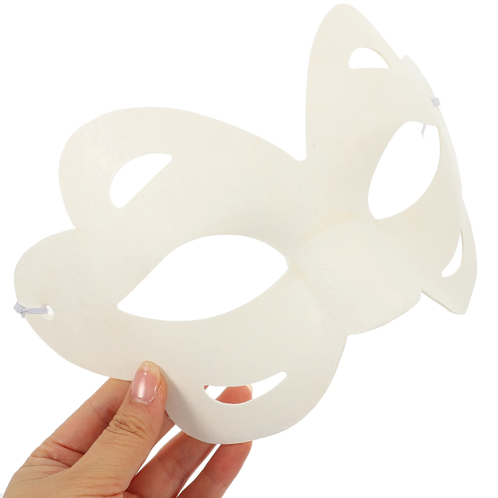 10pcs 빈 마스크 흰색 Masquerade DIY 종이 도색되지 않은 어린이 축제 학교 공예 할로윈 파티 소품 장식